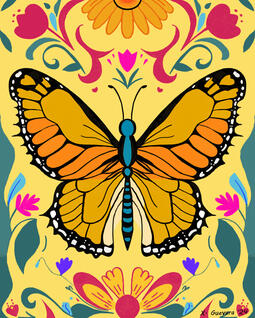 "mariposa" - paintbrush on digital canvas