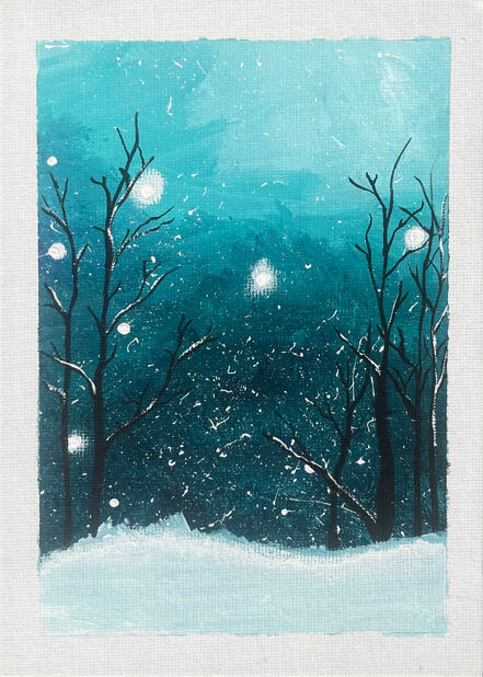 "winter nights" - acrylic on canvas